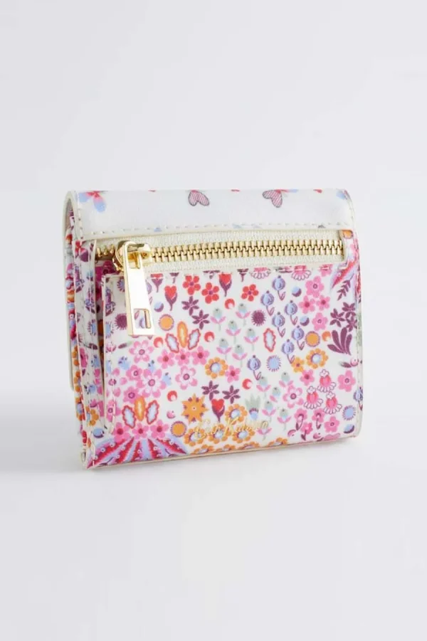 Cath Kidston A STITCH IN TIME FOLDED WALLET Cream Outlet