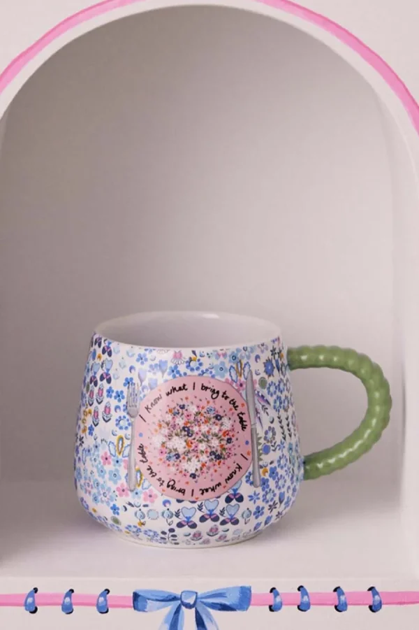 Cath Kidston AFFINITY DITSY TWISTED HANDLE BILLIE MUG Blue New