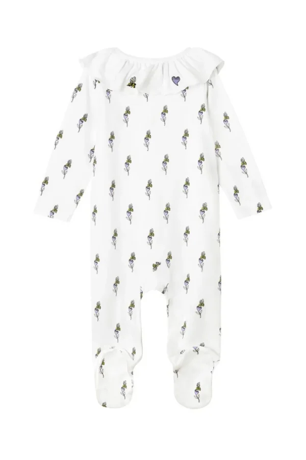 Cath Kidston Bee & Heart Frill Collar Sleepsuit (0-24 Months) Cream Best