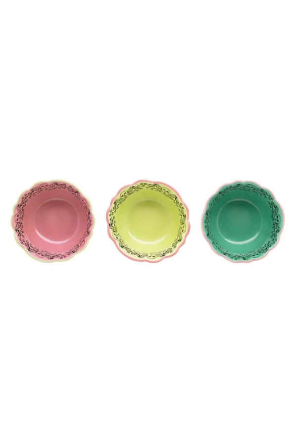 Cath Kidston Celestial Set Of 3 Scallop Dip Bowls Pink Clearance