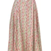 Cath Kidston Endless Love Small Corduroy Button-through Midi Skirt Pink Clearance