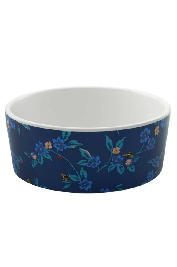 Cath Kidston Flora Fauna Greenwich Flowers Ceramic Pet Bowl - L Blue Shop