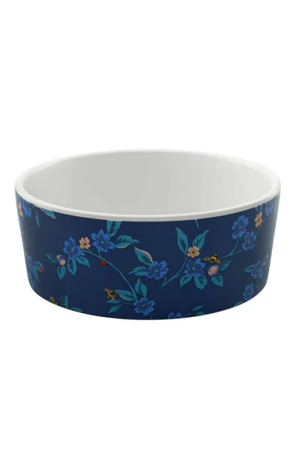 Cath Kidston Flora Fauna Greenwich Flowers Ceramic Pet Bowl - S Blue Hot