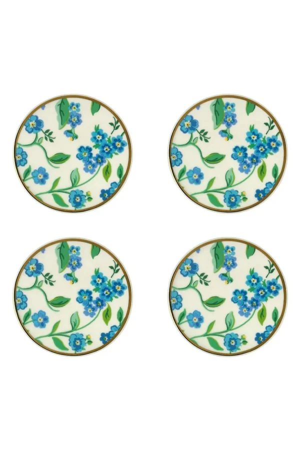 Cath Kidston Forget Me Not Set Of 4 Coasters Cream Fashion