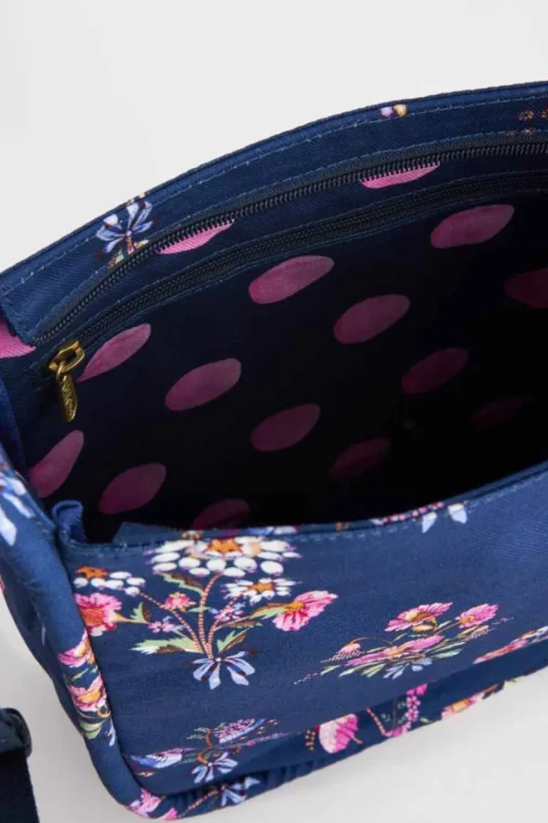 Cath Kidston FRIENDSHIP BUNCH LARGE ZIPPED MESSENGER Navy Best Sale