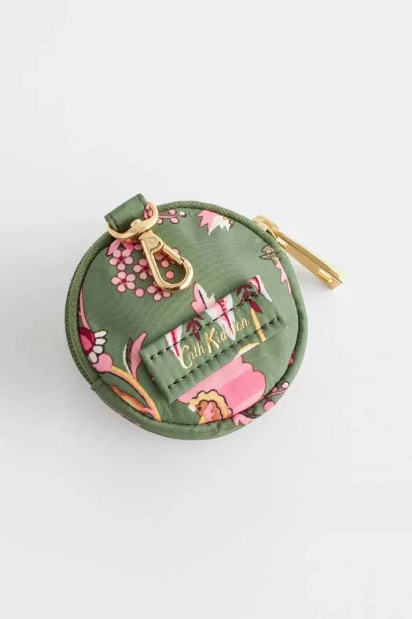 Cath Kidston FRIENDSHIP GARDEN ROUND COIN PURSE Green Discount