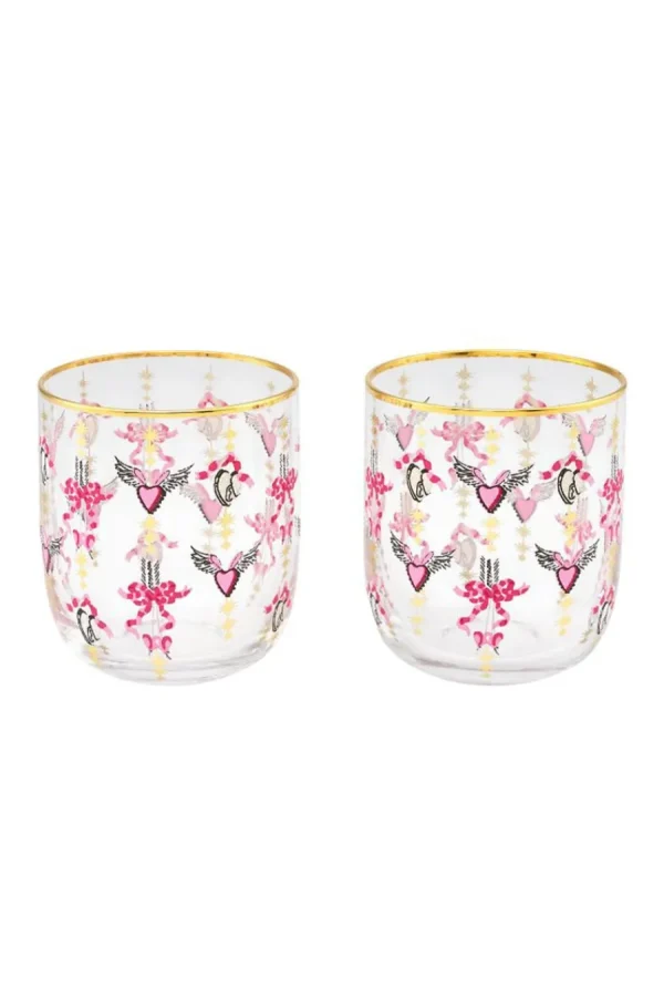 Cath Kidston Garland Recycled Glass Tumbler Cream Outlet