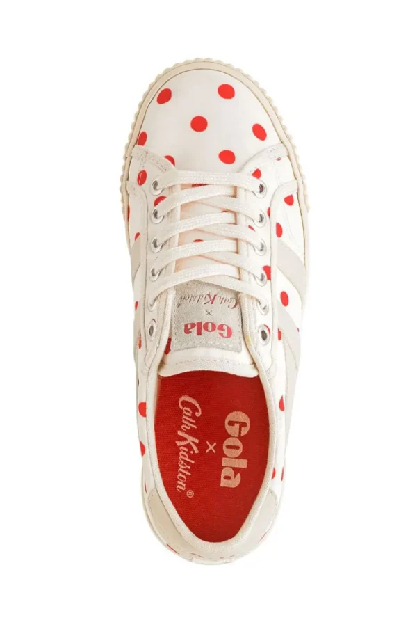 Cath Kidston Gola X Adults Tennis Mark Cox Trainers Ivory Flash Sale