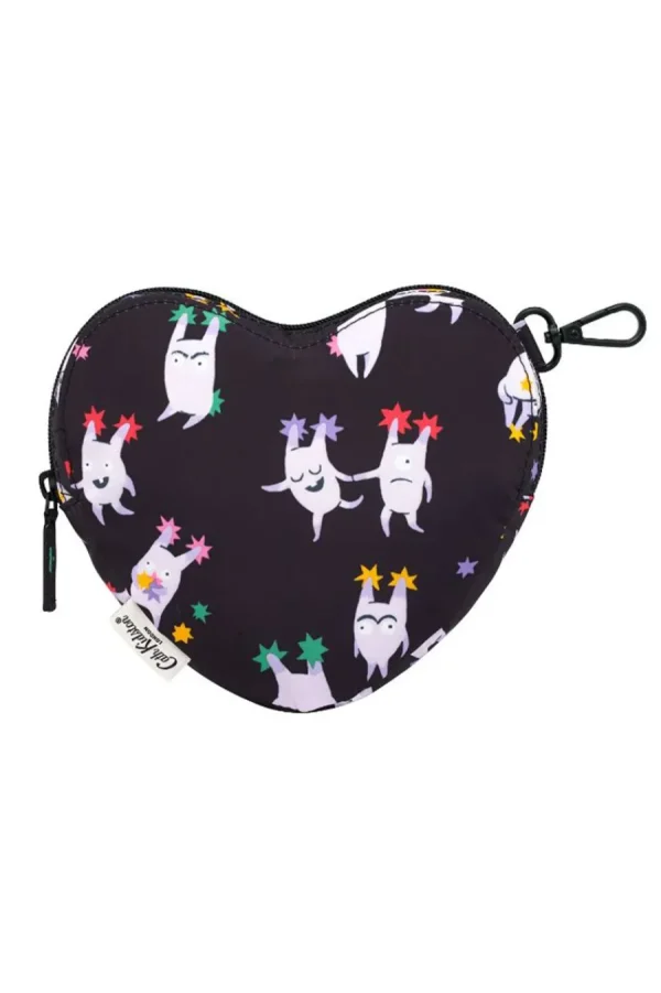 Cath Kidston Good Monsters Foldaway Heart Tote Black Store