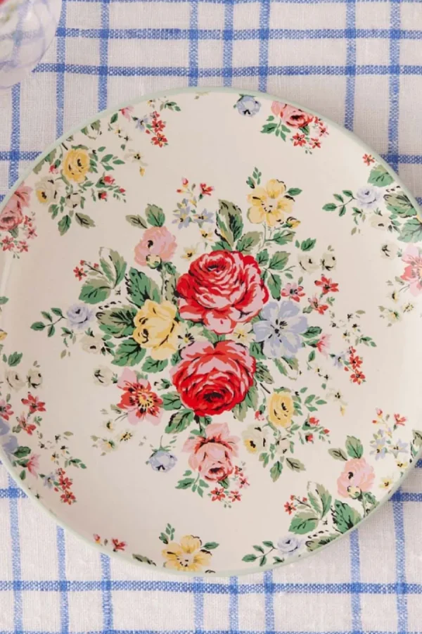 Cath Kidston HAMPSTEAD ROSE SAGE SIDE PLATE Green Flash Sale