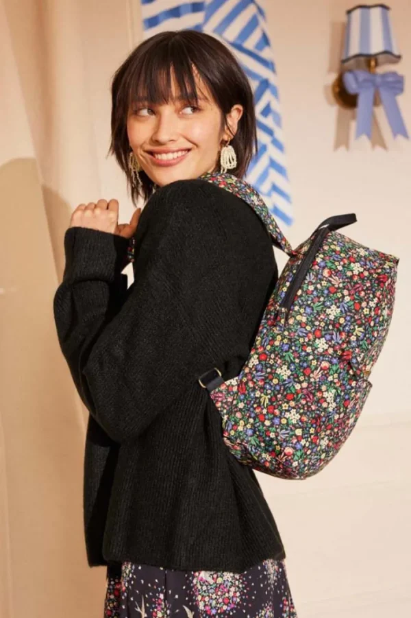 Cath Kidston HARMONY DITSY COMPACT BACKPACK Black Cheap