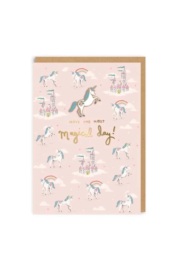 Cath Kidston Have The Most Magical Day Enamel Pin Card Pink Best