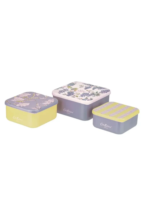 Cath Kidston London Wisteria Set Of 3 Snack Boxes Multi Store