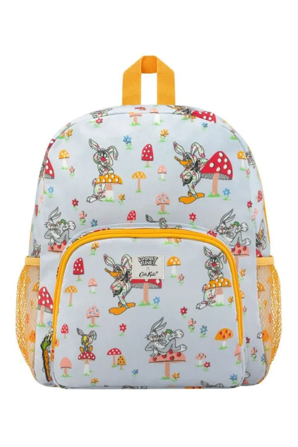 Cath Kidston Looney Tunes Toadstalls Kids Classic Large Backpack With Mesh Pocket Blue Sale