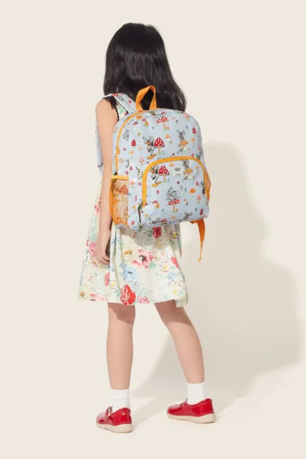 Cath Kidston Looney Tunes Toadstalls Kids Classic Large Backpack With Mesh Pocket Blue Sale