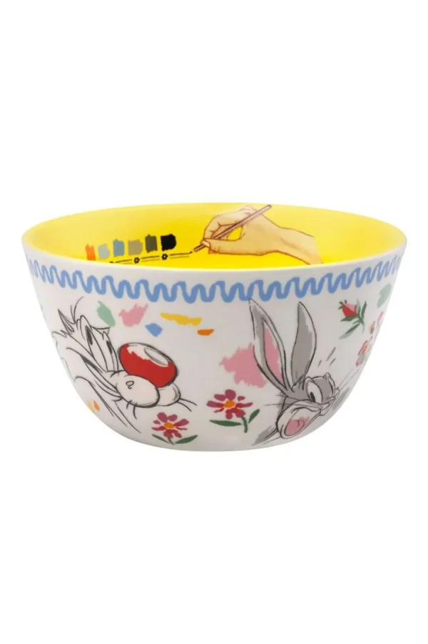 Cath Kidston Looney Tunes Tunes And Blooms Cereal Bowl Cream Fashion