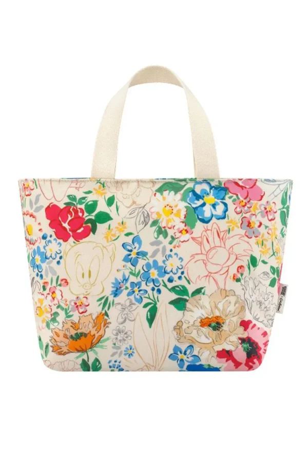 Cath Kidston Looney Tunes Tunes And Blooms Lunch Tote Cream Best Sale