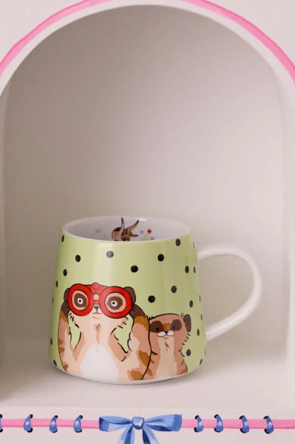 Cath Kidston MEERKATS BILLIE MUG Green Best Sale