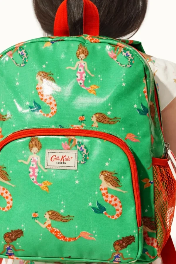 Cath Kidston Mermaids Kids Classic Large Backpack With Mesh Pocket Green Best