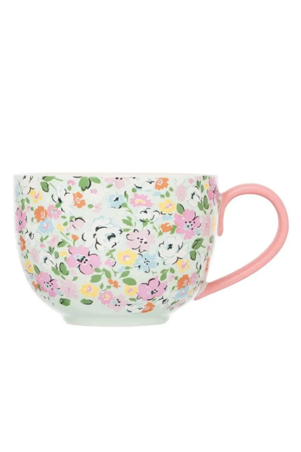 Cath Kidston MEWS DITSY SAGE TEACUP & SAUCER Green Outlet