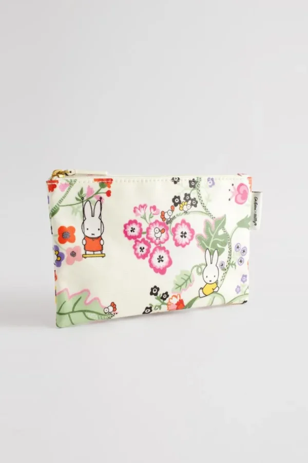 Cath Kidston MIFFY BOTANICAL ZIPPED PURSE Cream Cheap