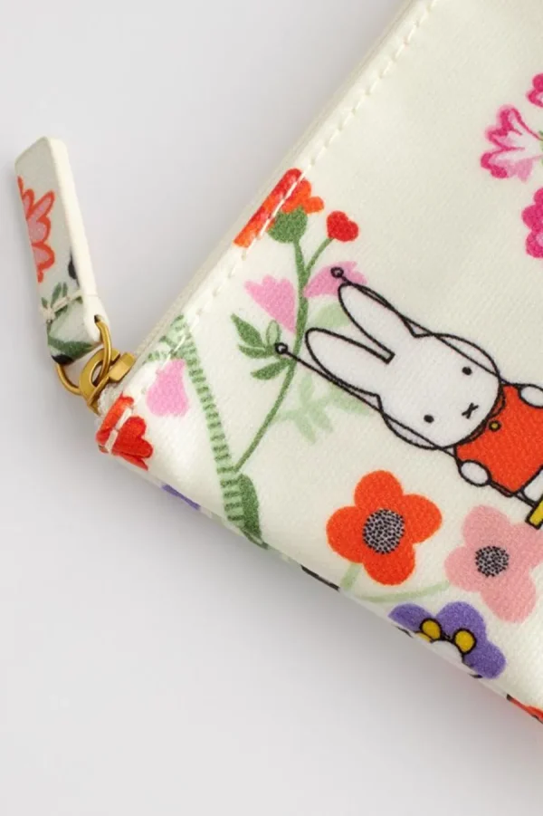 Cath Kidston MIFFY BOTANICAL ZIPPED PURSE Cream Cheap