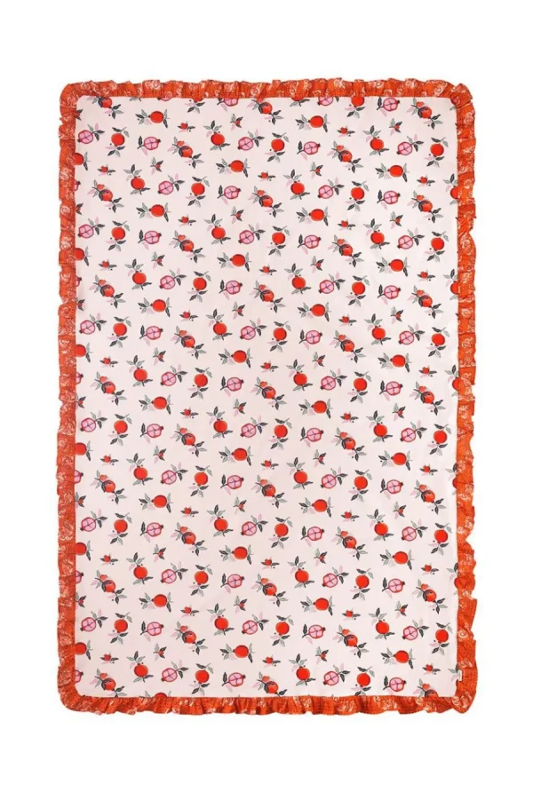 Cath Kidston Pomegranate Frill Tablecloth Cream Clearance