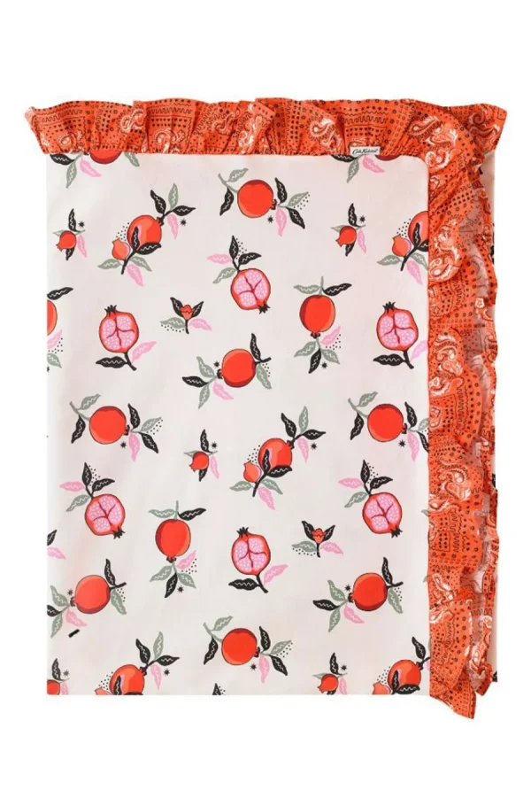 Cath Kidston Pomegranate Frill Tablecloth Cream Clearance