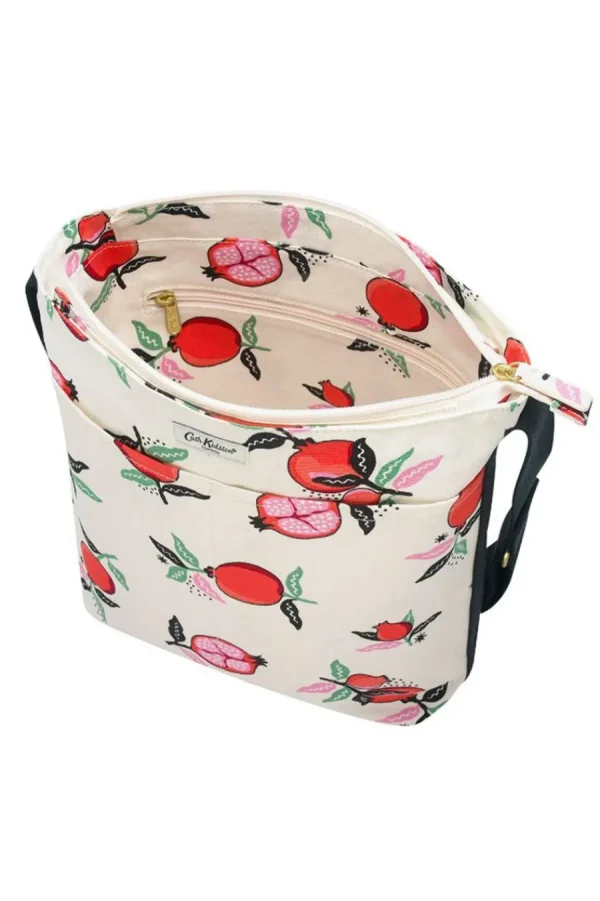 Cath Kidston Pomegranate Zipped Messenger Bag Cream Online