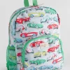 Cath Kidston RETRO CARS KIDS CLASSIC LARGE BACKPACK WITH MESH POCKET Green Fashion