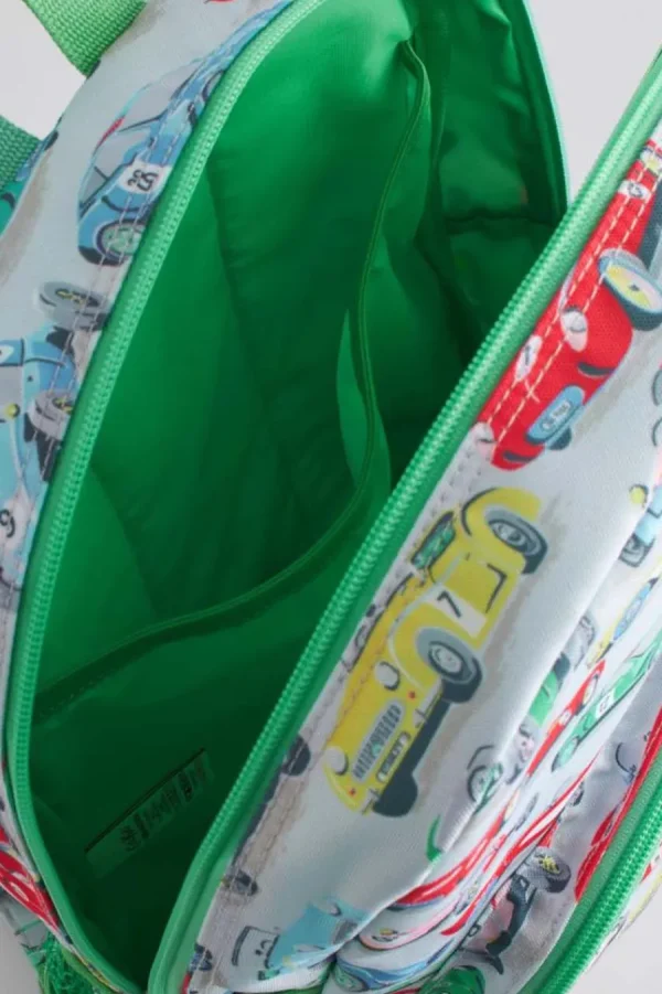 Cath Kidston RETRO CARS KIDS CLASSIC LARGE BACKPACK WITH MESH POCKET Green Fashion