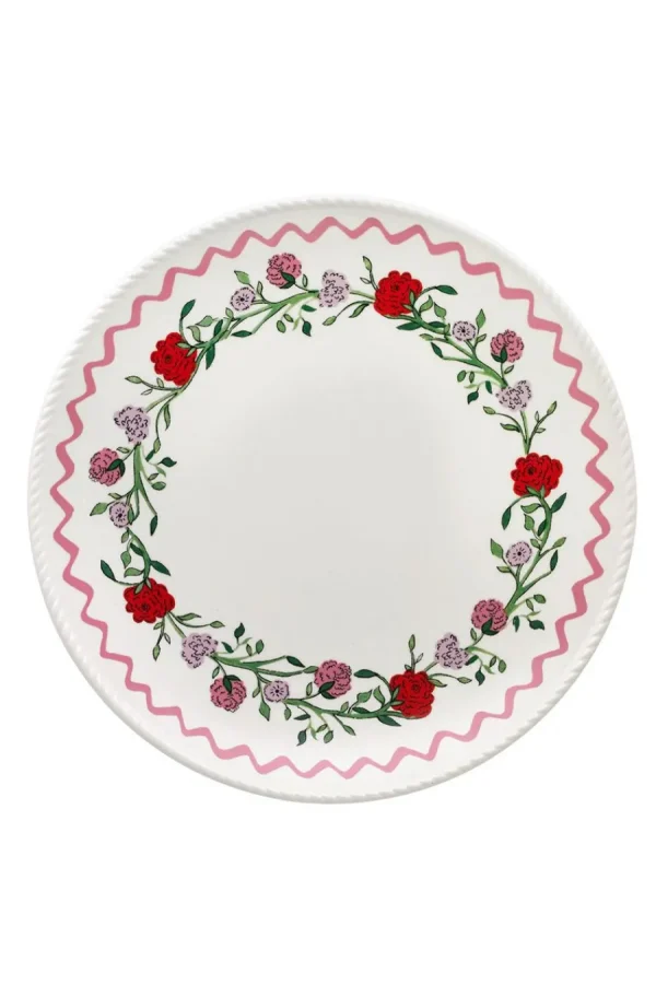 Cath Kidston Rose Garland Dinner Plate Cream New