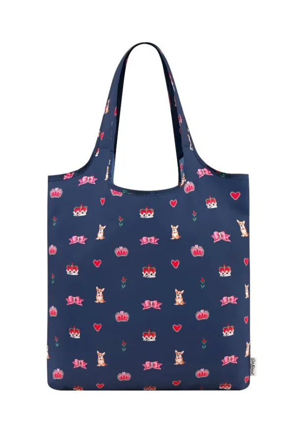 Cath Kidston Royal Ditsy Foldaway Shopper Navy New