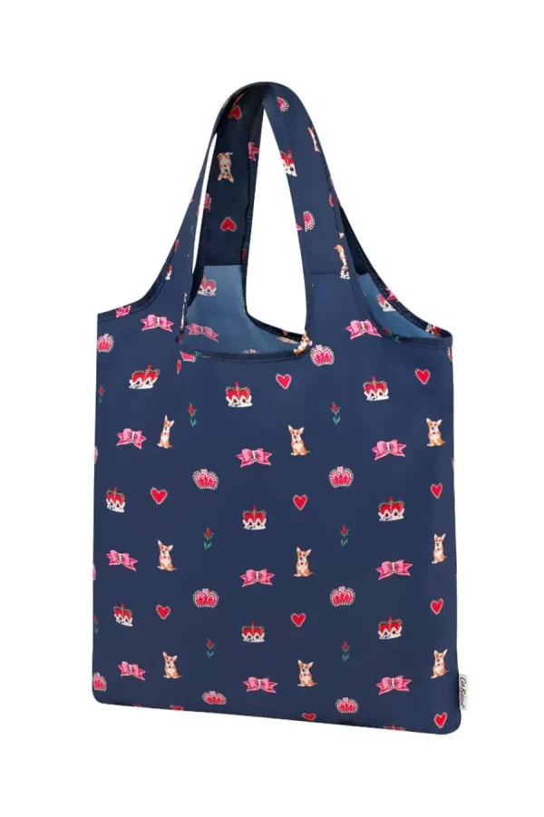 Cath Kidston Royal Ditsy Foldaway Shopper Navy New