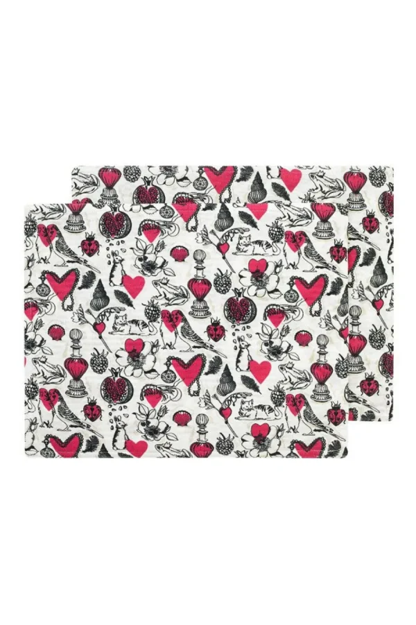 Cath Kidston Shape My Heart Set Of 2 Quilted Placemat Cream Shop