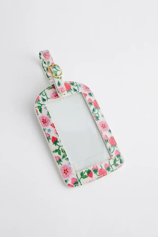 Cath Kidston STAWBERRY DITSY LUGGAGE TAG Cream Hot