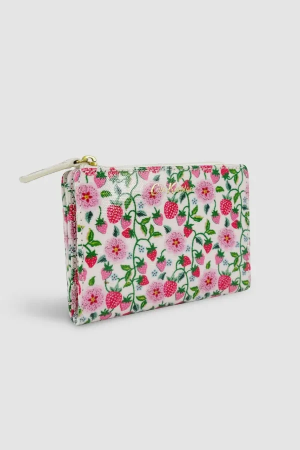 Cath Kidston STAWBERRY DITSY SLIM POCKET PURSE Cream Best Sale