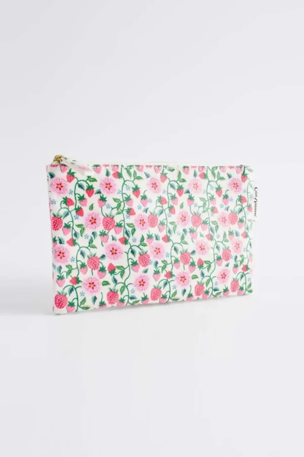 Cath Kidston STAWBERRY DITSY ZIPPED PURSE Cream Fashion