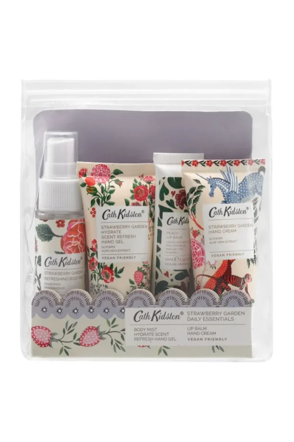 Cath Kidston Strawberry Garden Daily Essentials Kit Cream/Pink Discount