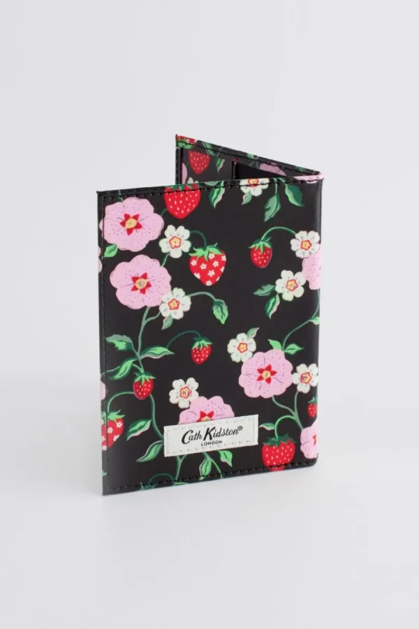 Cath Kidston STRAWBERRY PASSPORT CASE Black Fashion