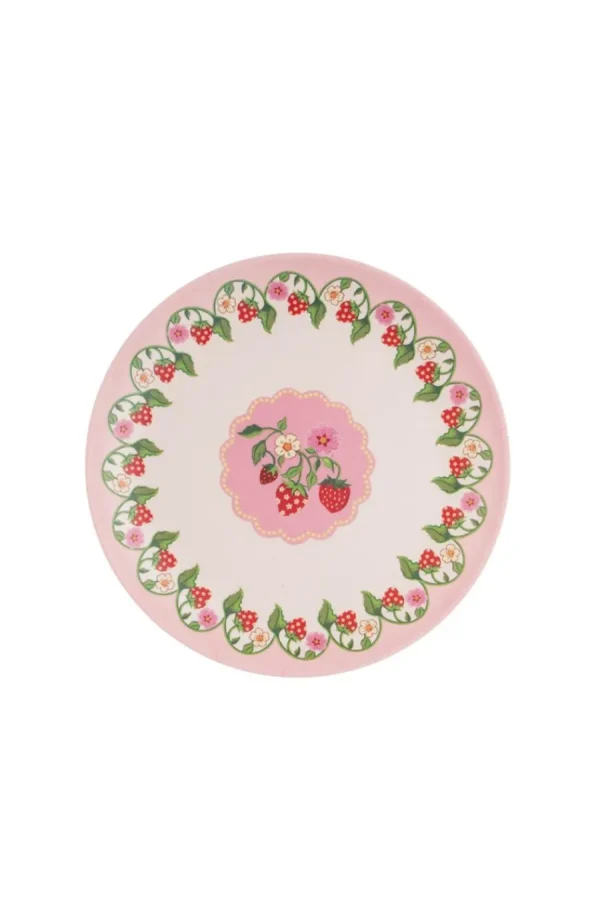 Cath Kidston STRAWBERRY 4PK MELAMINE PICNIC SIDE PLATES Multi Hot