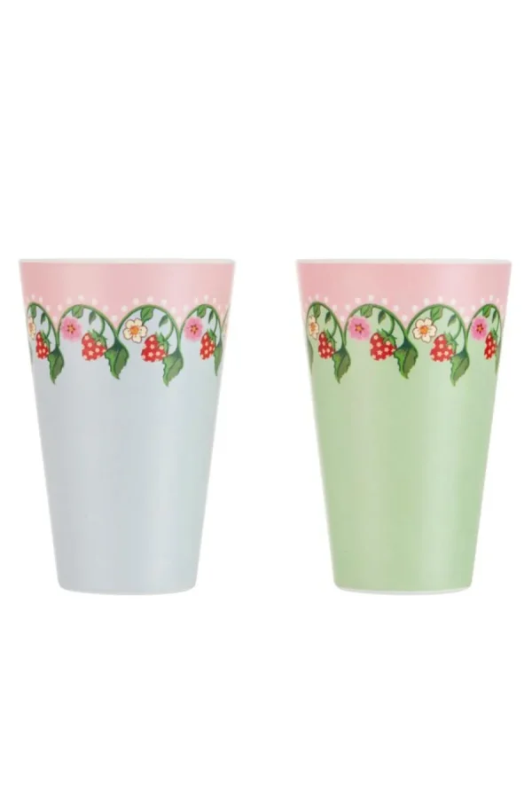 Cath Kidston STRAWBERRY 4PK MELAMINE PICNIC TUMBLERS Multi Sale