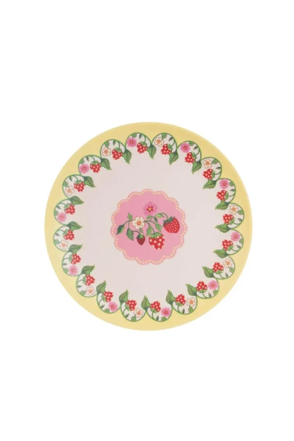 Cath Kidston STRAWBERRY 4PK MELAMINE PICNIC SIDE PLATES Multi Hot