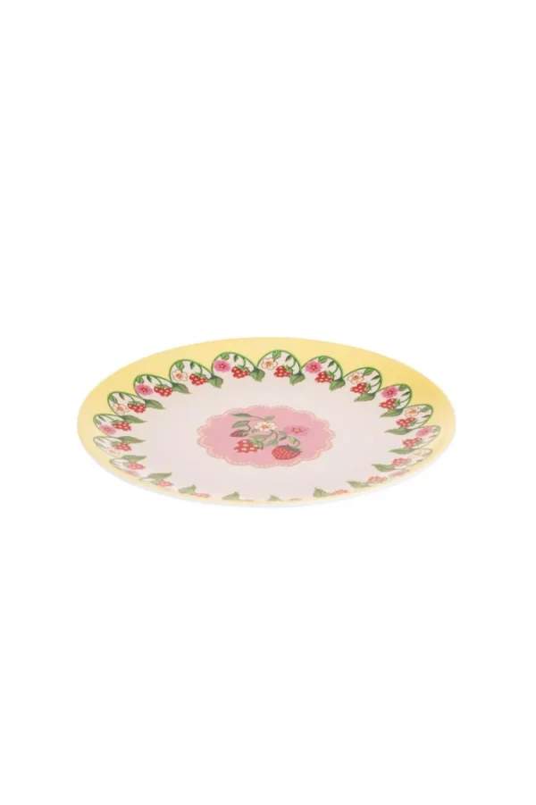 Cath Kidston STRAWBERRY 4PK MELAMINE PICNIC SIDE PLATES Multi Hot