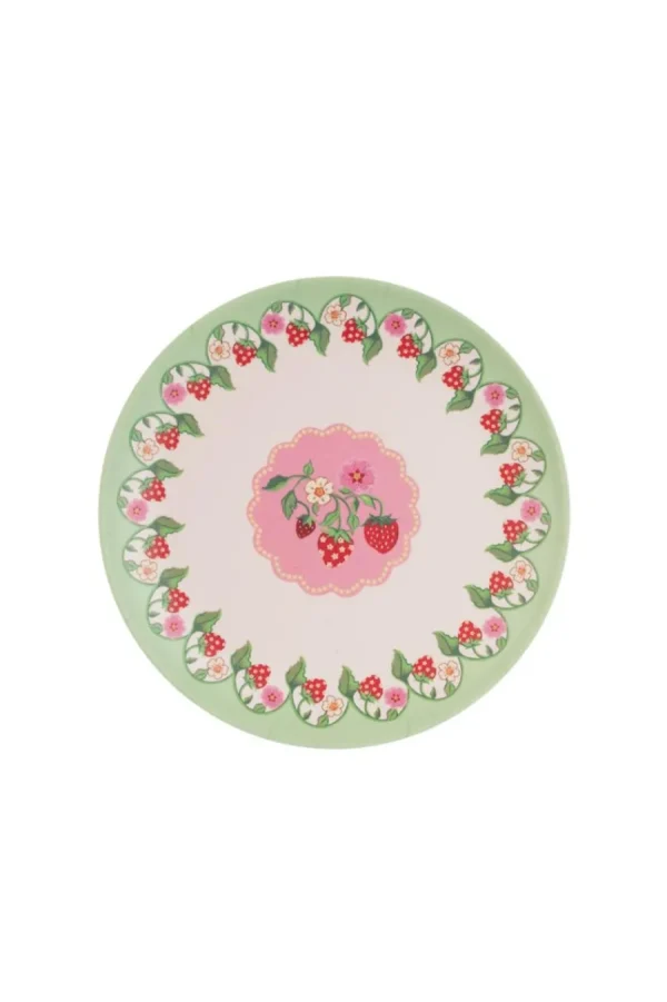 Cath Kidston STRAWBERRY 4PK MELAMINE PICNIC SIDE PLATES Multi Hot