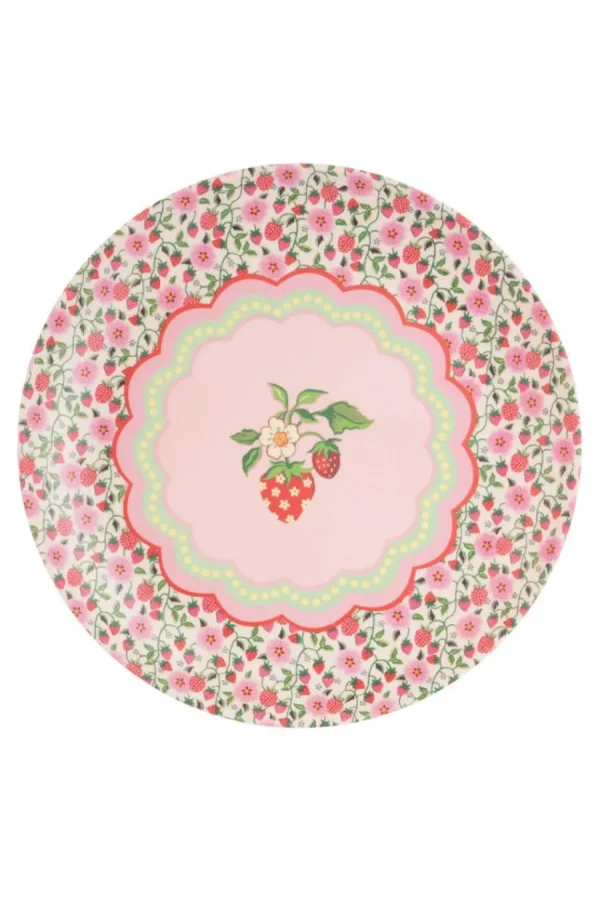 Cath Kidston STRAWBERRY 4PK MELAMINE PICNIC DINNER PLATES Multi Outlet