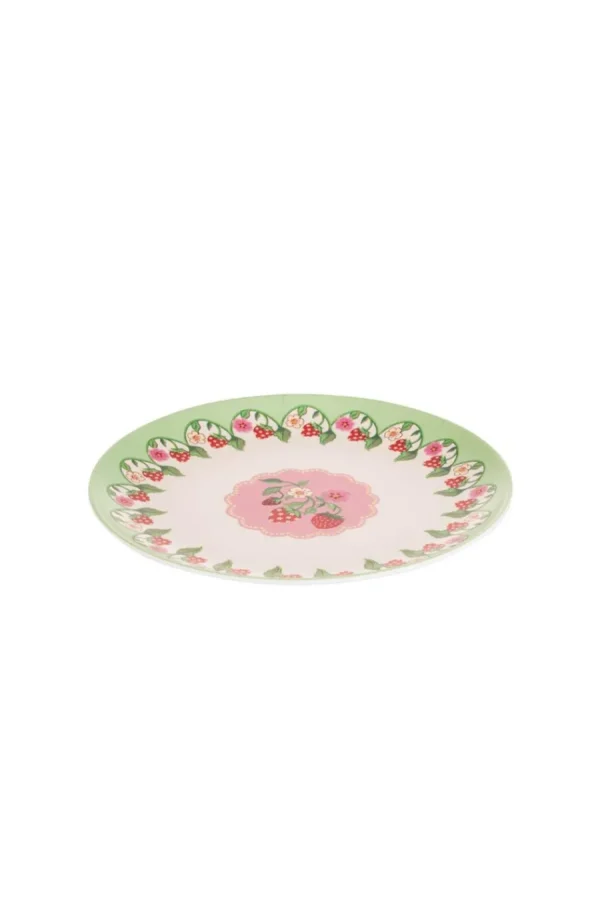 Cath Kidston STRAWBERRY 4PK MELAMINE PICNIC SIDE PLATES Multi Hot