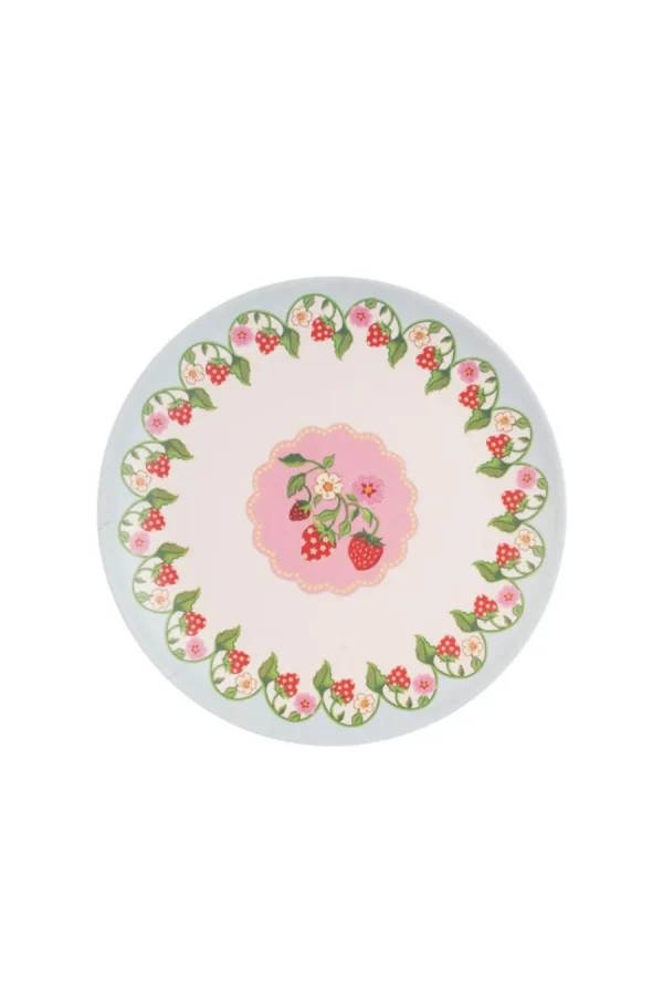 Cath Kidston STRAWBERRY 4PK MELAMINE PICNIC SIDE PLATES Multi Hot