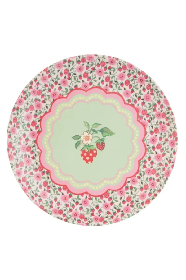 Cath Kidston STRAWBERRY 4PK MELAMINE PICNIC DINNER PLATES Multi Outlet