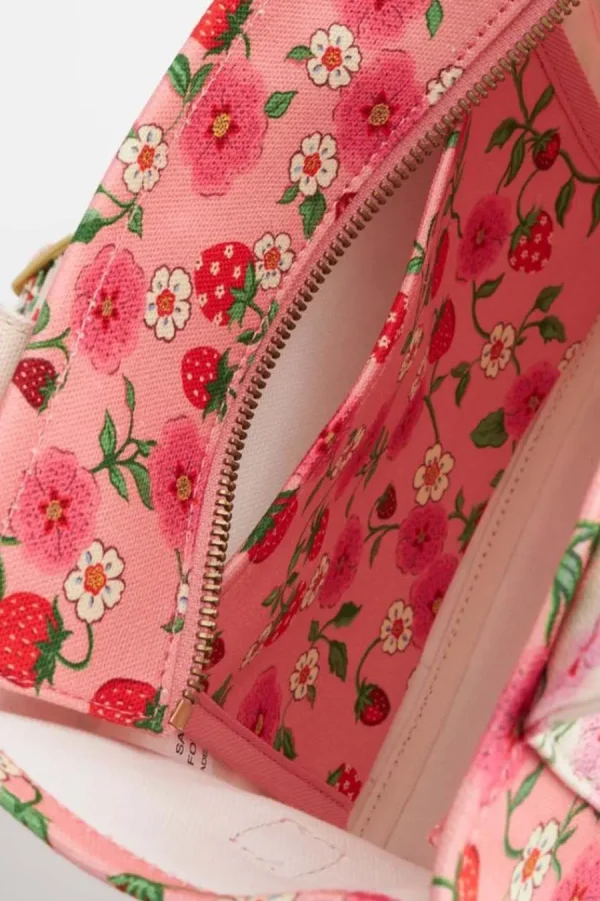 Cath Kidston STRAWBERRY SMALL MINI BONDED TOTE Pink Best Sale